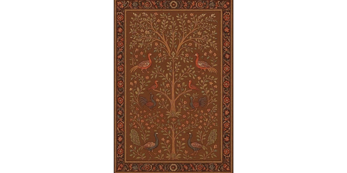 Gobelín  -  Arbre fond crème - archives de « Tissage d’Art de Lys » by William Morris 